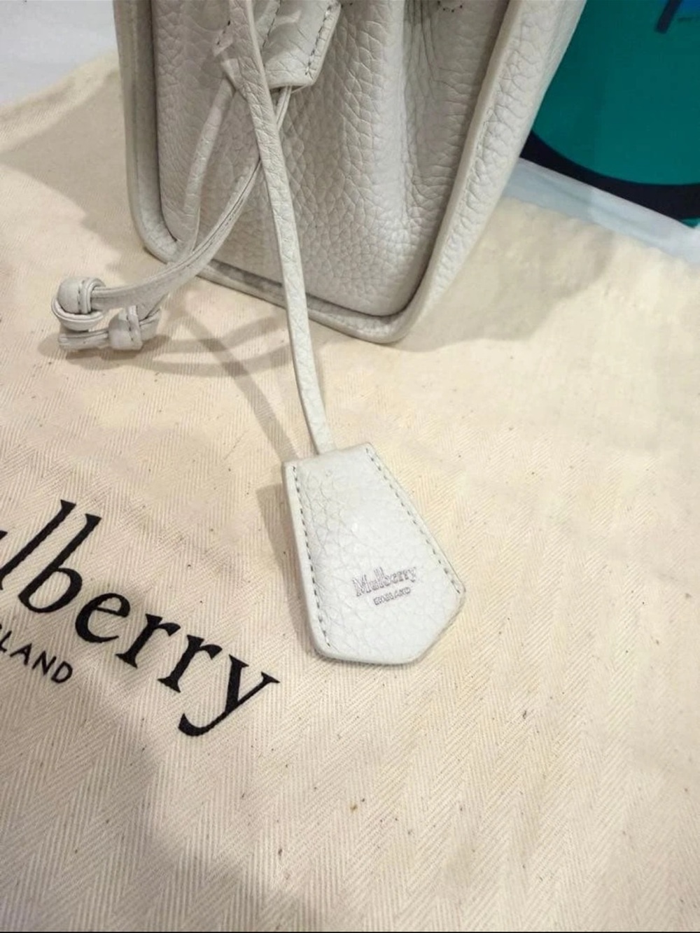 Mulberry Cream Leather Braided-Handle Satchel - Picture 15 of 16